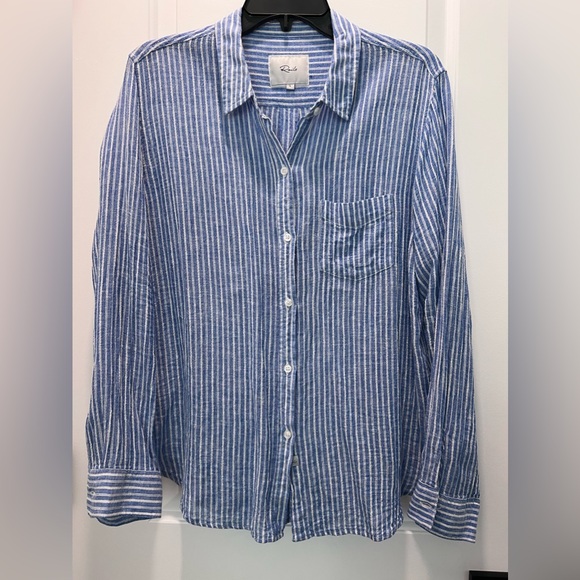 Rails Charli Azure Stripe Button Up - Picture 5 of 11
